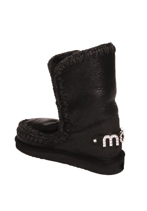 Black eskimo 24 lather boot MOU | ESKIMO 24 RHINESTONES101037B-CBK